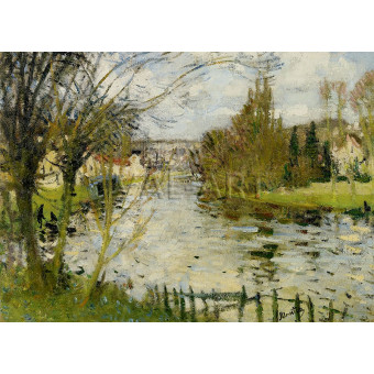 РЕПРОДУКЦИИ НА КАРТИНИ Село на брега на реката (1940)